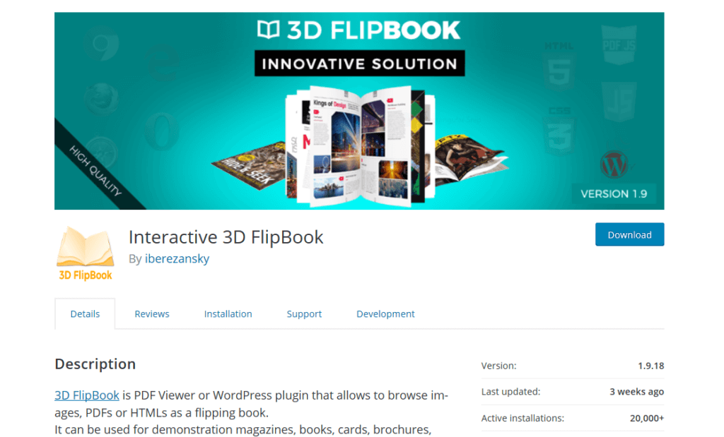 interactive flipbook wordpress plugin